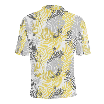 Palm Leaves Pattern Print Design PL012 Men Polo Shirt
