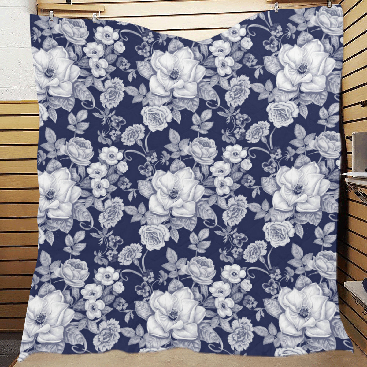 Floral Infrared Pattern Premium Quilt