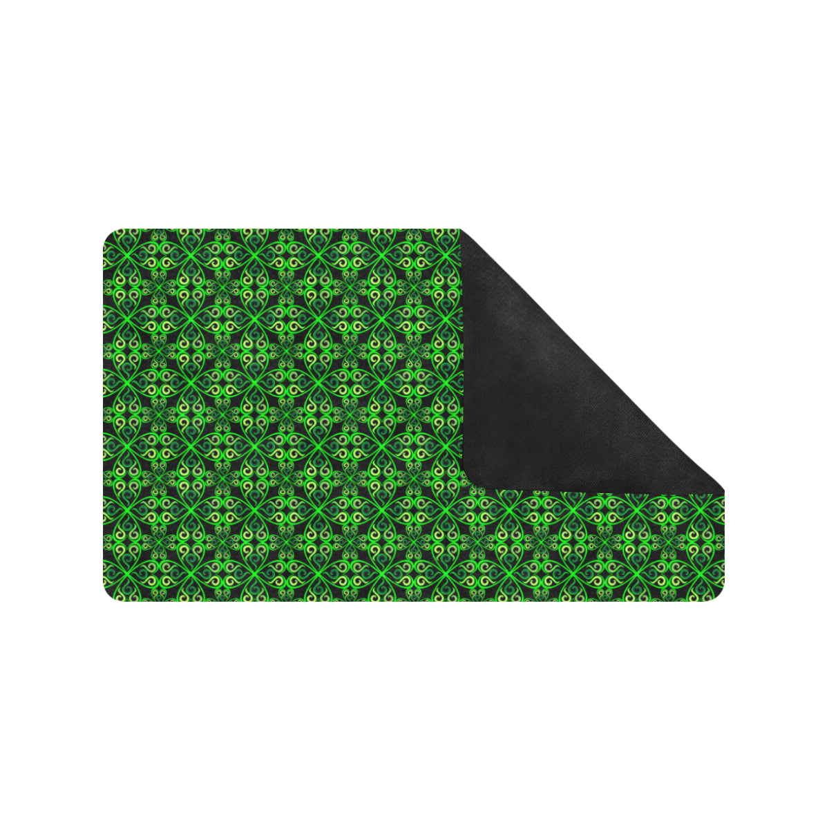 Celtic Green Neon Design Rubber Doormat