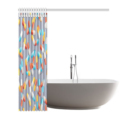 Pill Pattern Print Design A01 Shower Curtain