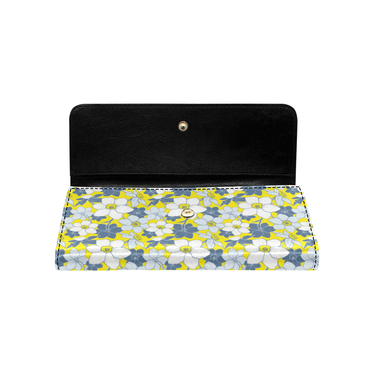 Daffodils Pattern Print Design 01 Women's Trifold Wallet