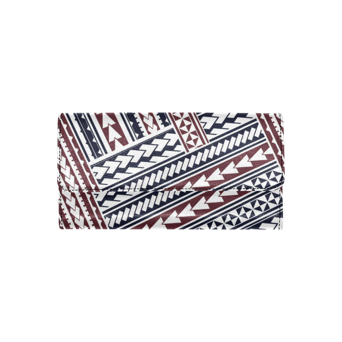 Polynesian Tribal line Women's Trifold Wallet