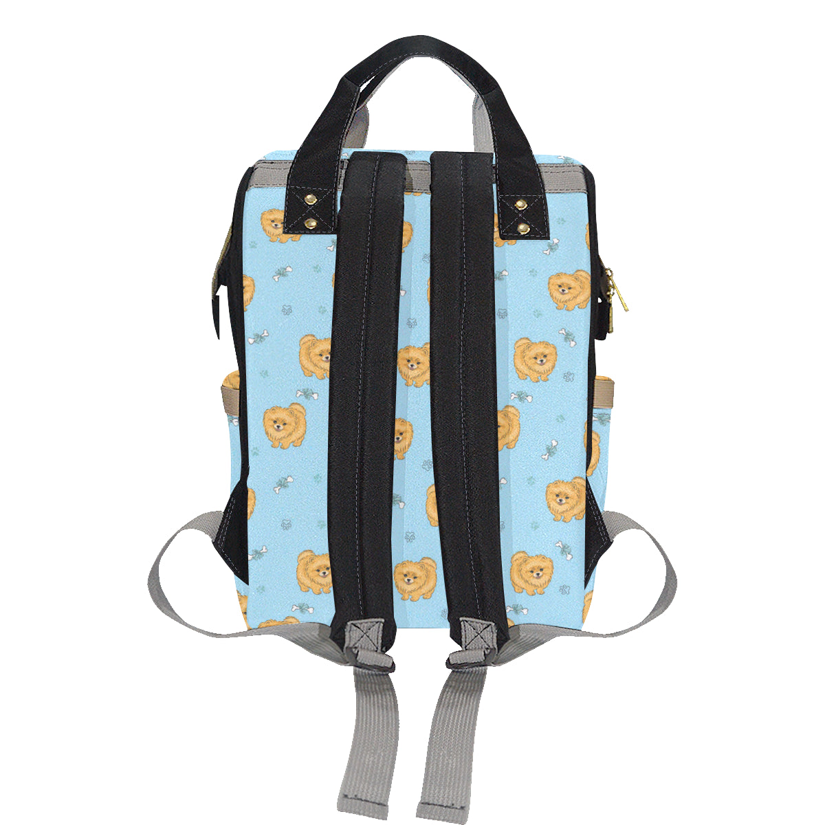 Pomeranians Pattern Print Design A03 Diaper Bag Backpack