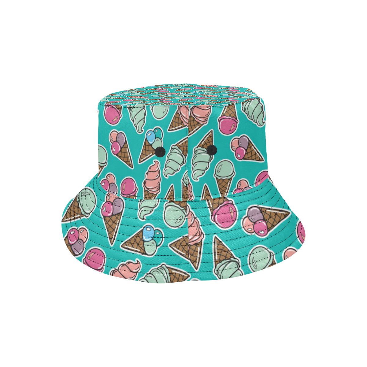 Ice Cream Pattern Print Design IC01 Unisex Bucket Hat