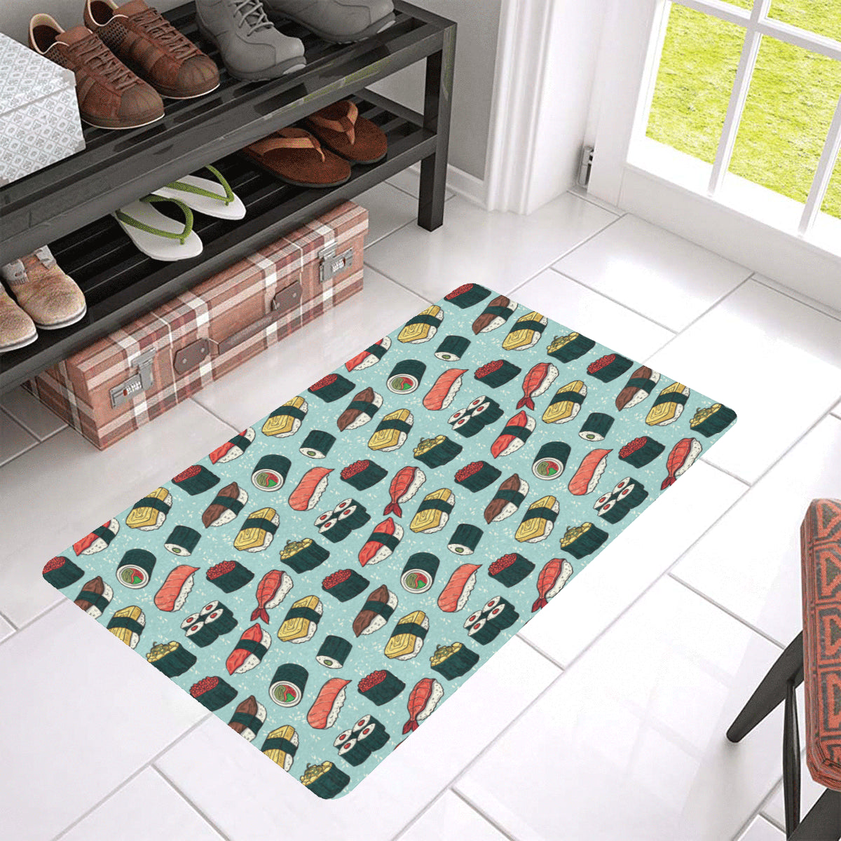 Sushi Pattern Design Rubber Doormat