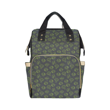 Broccoli Pattern Print Design 01 Diaper Bag Backpack