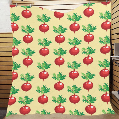 Radish Pattern Print Design A02 Premium Quilt