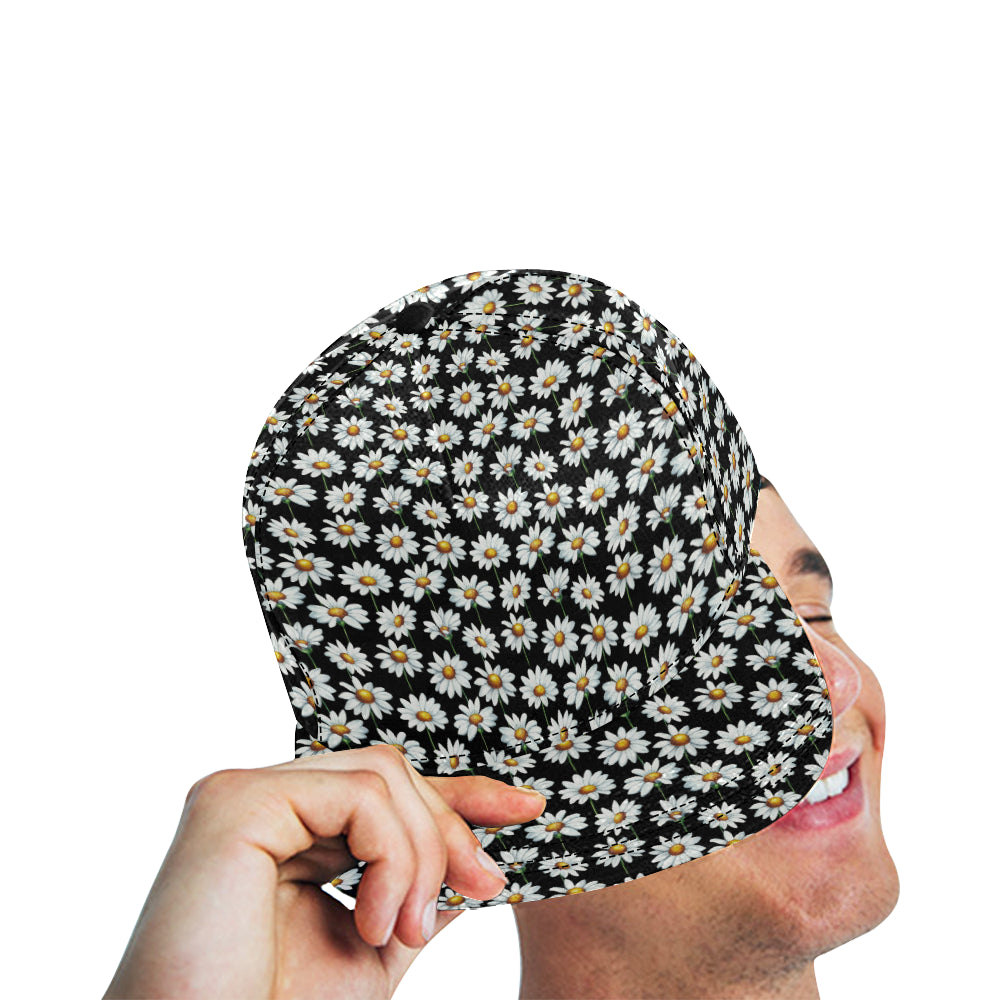 Daisy Print Pattern Snapback Cap