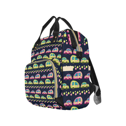 Camper Cute Camping Design No 3 Print Diaper Bag Backpack