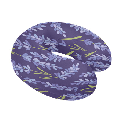 Lavender Pattern Print Design 03 U-Shaped Travel Neck Pillow