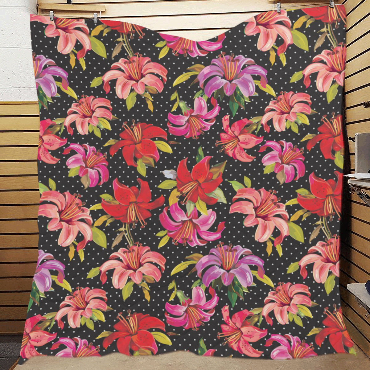 Lily Pattern Print Design LY012 Premium Quilt
