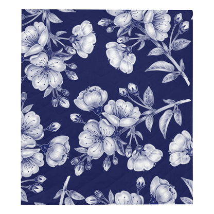 Cherry Blossom Pattern Print Design CB01 Premium Quilt