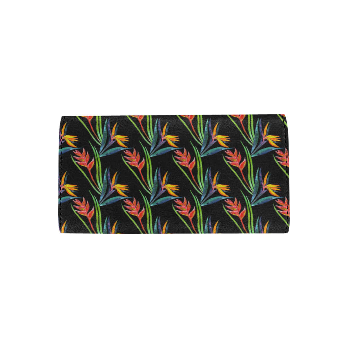 Heliconia Pattern Print Design HL04 Women's Trifold Wallet