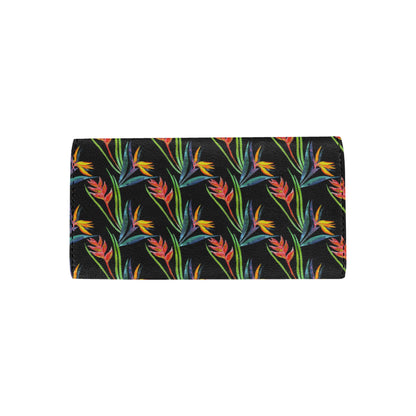 Heliconia Pattern Print Design HL04 Women's Trifold Wallet