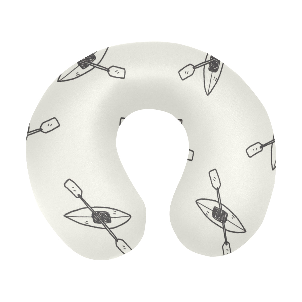 Kayak Pattern Print Design 01 U-Shaped Travel Neck Pillow
