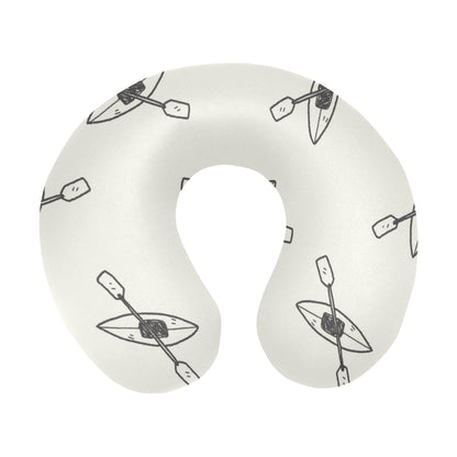 Kayak Pattern Print Design 01 U-Shaped Travel Neck Pillow