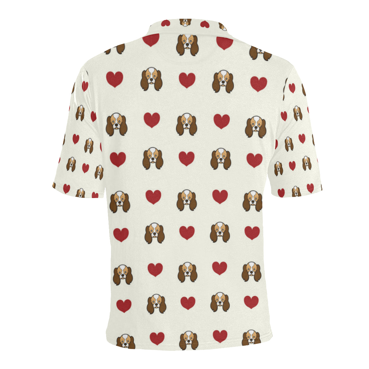 Cavalier King Charles Spaniels Pattern Print Design 01 Men Polo Shirt