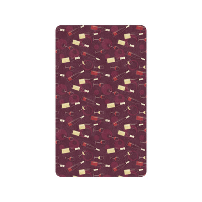 Wine Themed Pattern Print Rubber Doormat