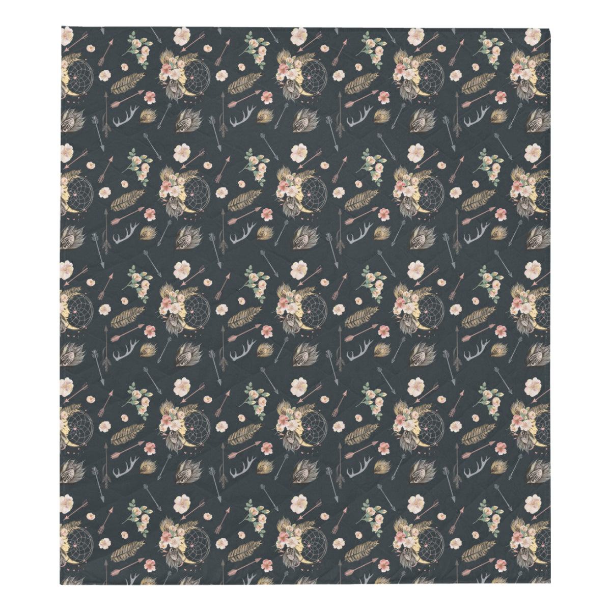 Bohemian Pattern Print Design 09 Premium Quilt
