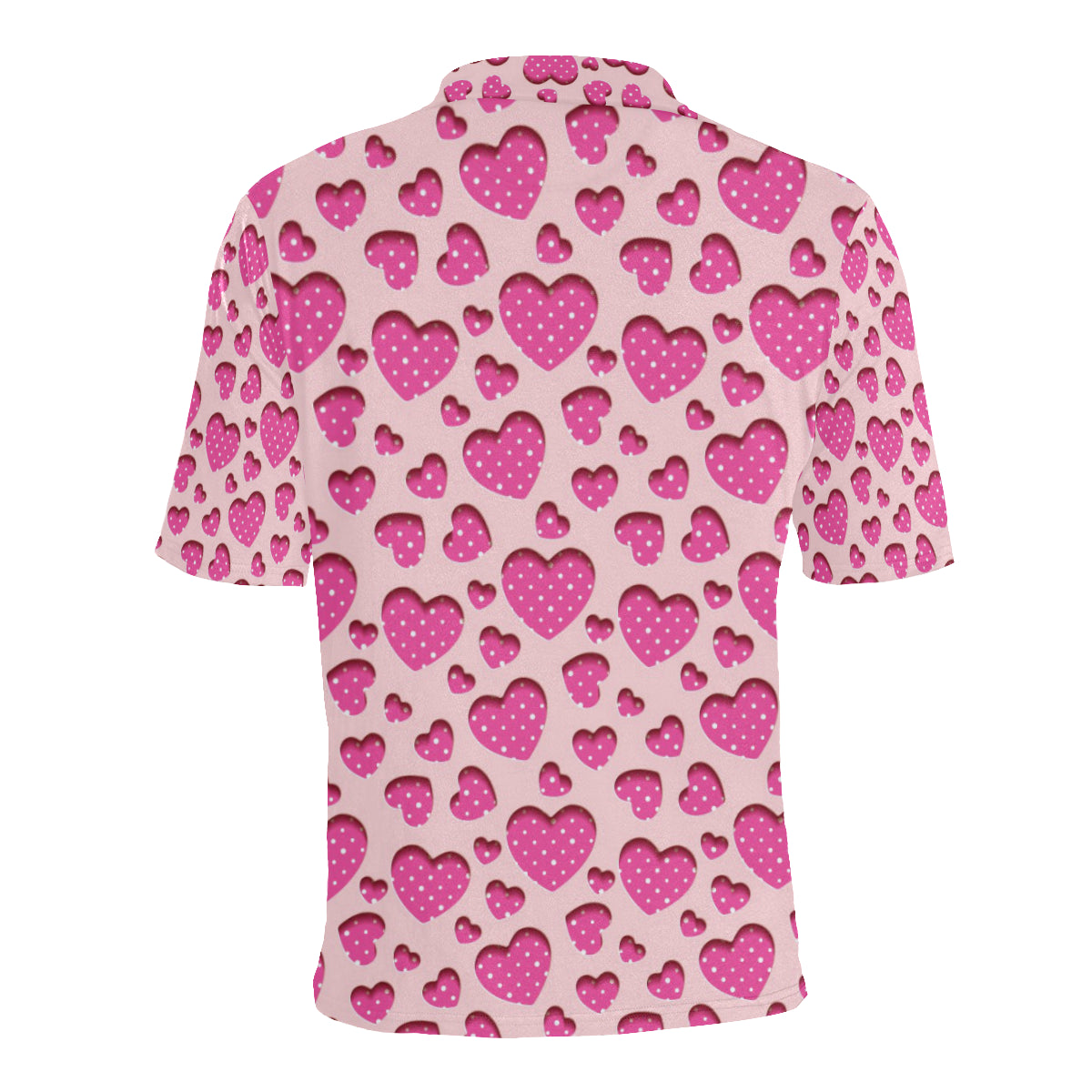 Heart Pink Pattern Print Design HE06 Men Polo Shirt
