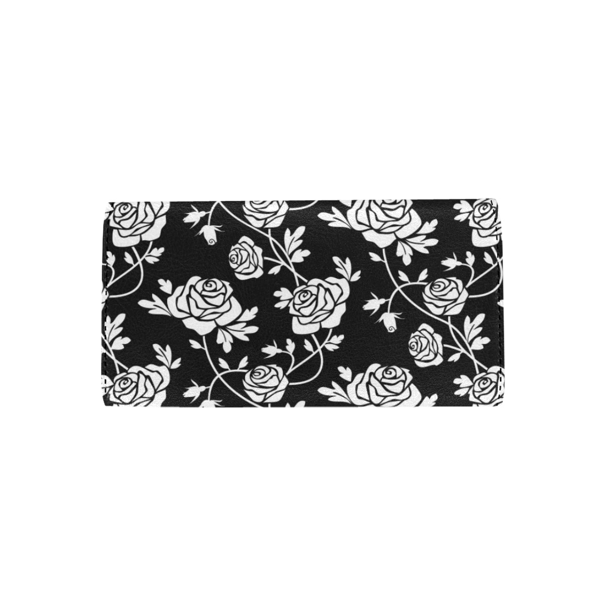 Rose Pattern Print Design RO013 Women's Trifold Wallet