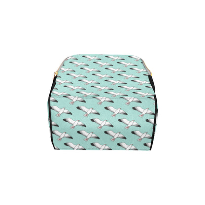 Pigeon Pattern Print Design 02 Diaper Bag Backpack
