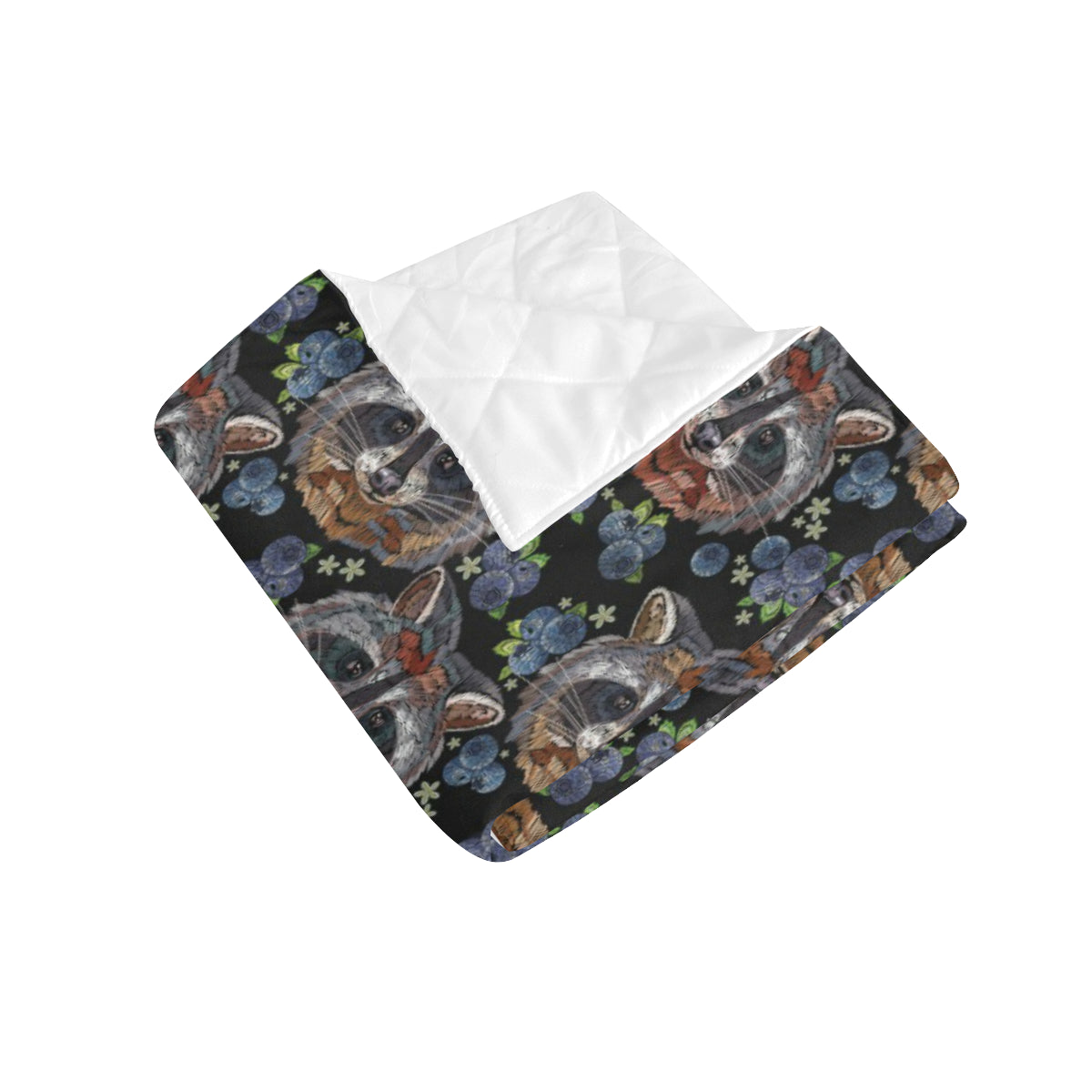 Raccoon Pattern Print Design A03 Premium Quilt