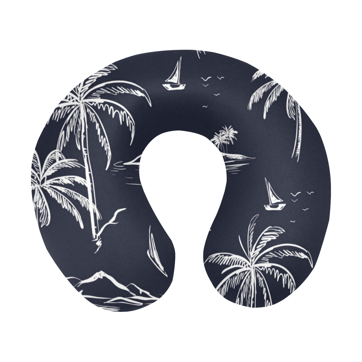 Pacific island Pattern Print Design A02 U-Shaped Travel Neck Pillow