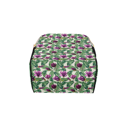 Magnolia Pattern Print Design MAG07 Diaper Bag Backpack