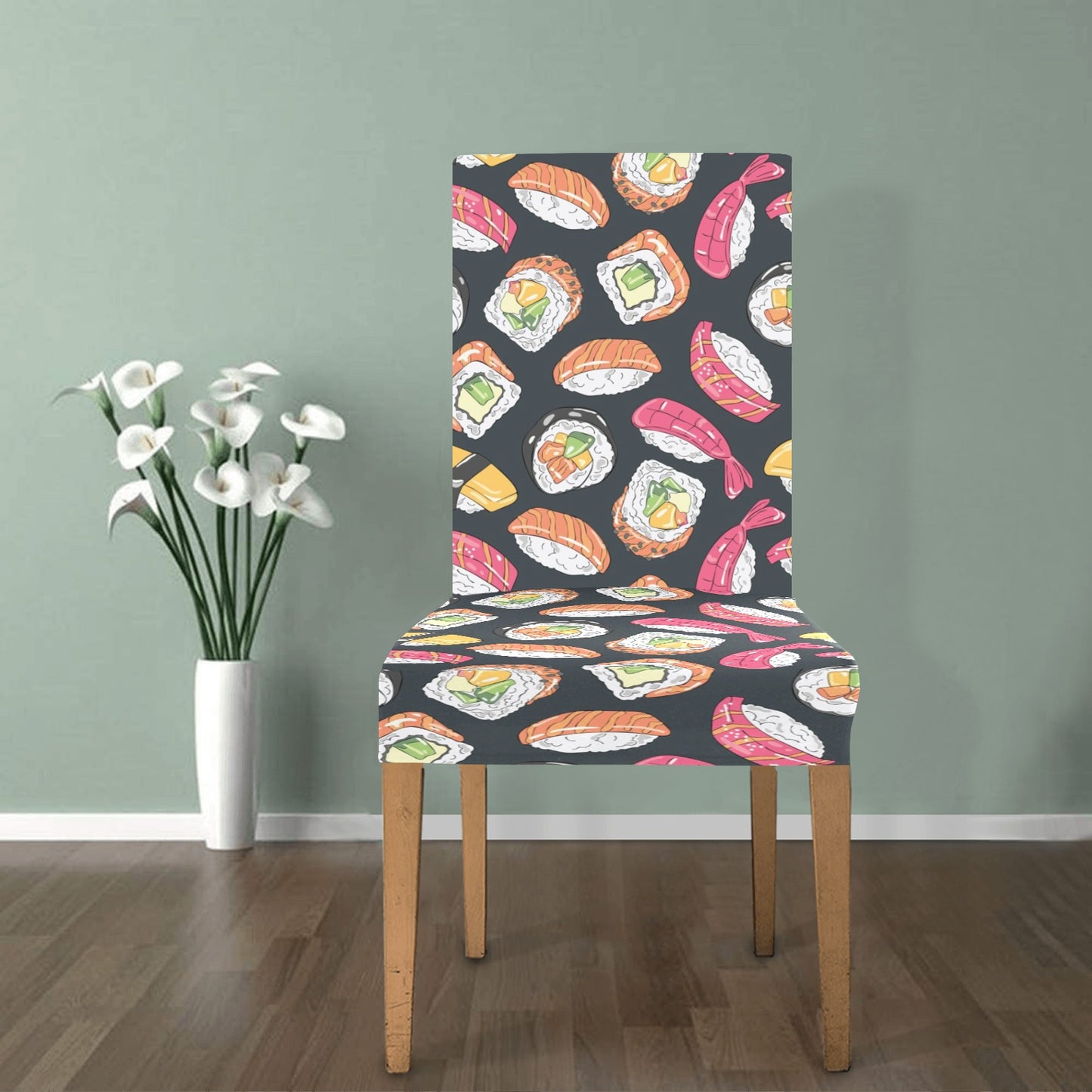 Sushi Print Design LKS306 Dining Chair Slipcover