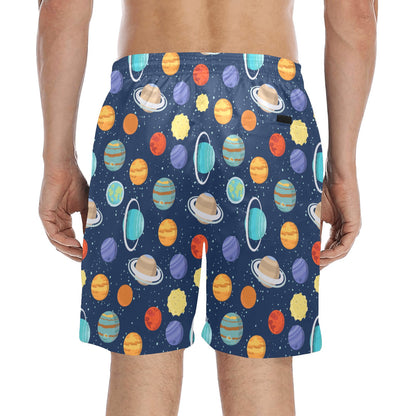 Planet With Star Print Design LKS303 Men's Swim Trunks Beach Shorts