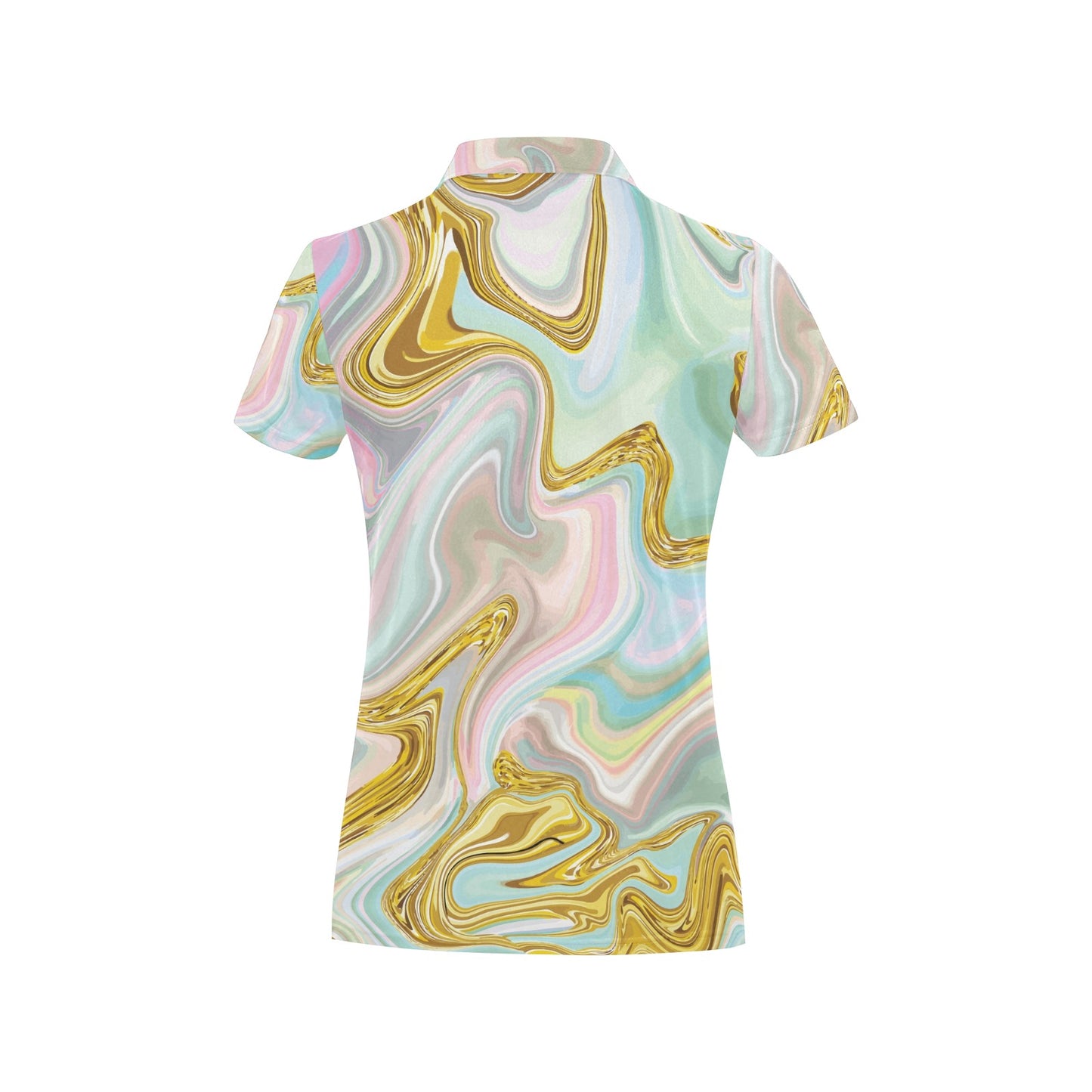 Gold Sweet Marble Women's Polo Shirt
