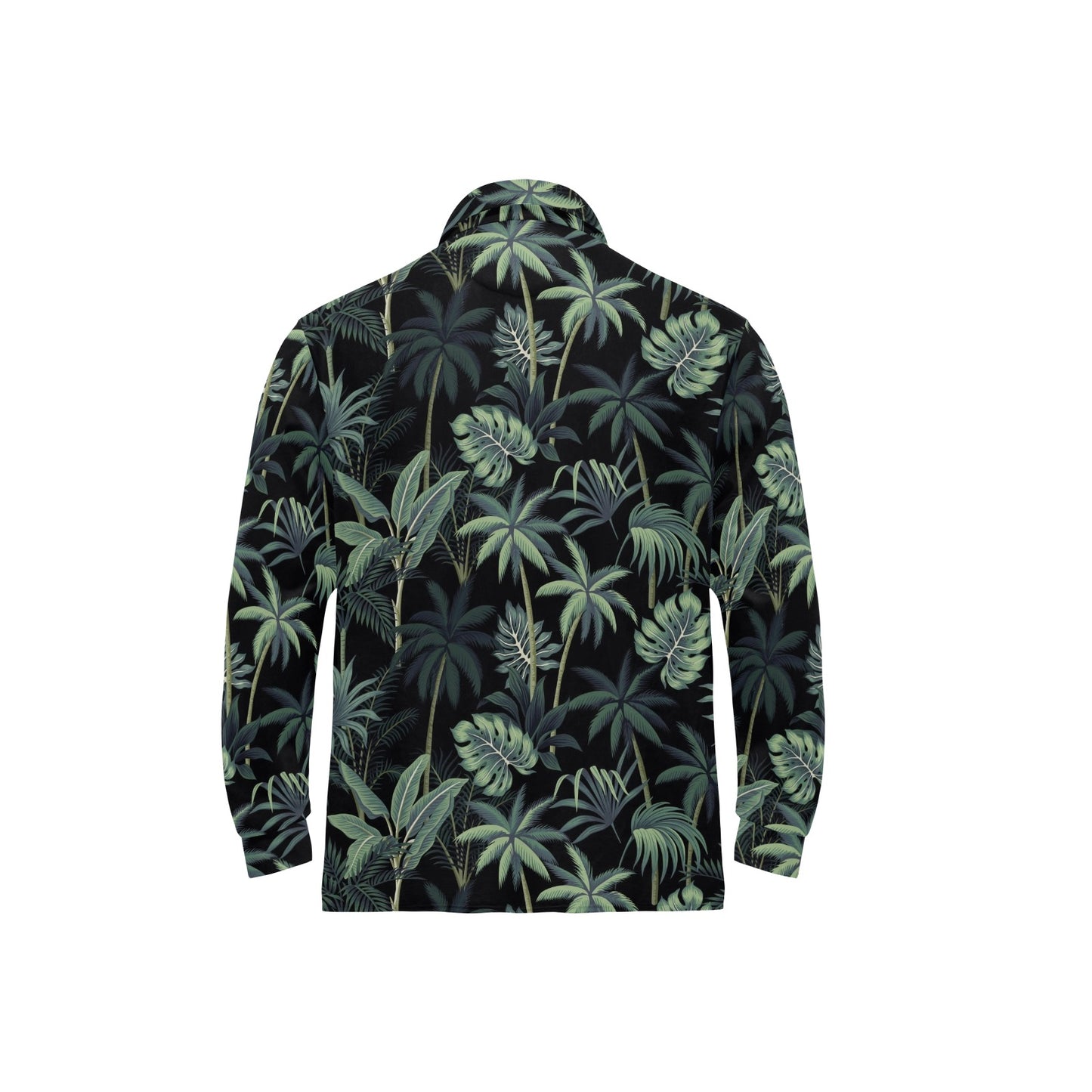Rainforest Pattern Print Design RF02 Long Sleeve Polo Shirt For Men's