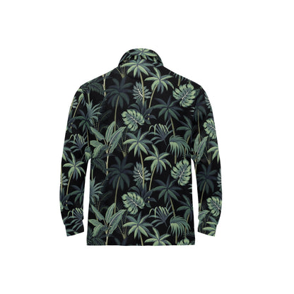 Rainforest Pattern Print Design RF02 Long Sleeve Polo Shirt For Men's
