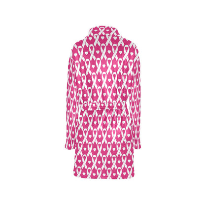 Breast cancer Pattern Print Design 05 Women's Fleece Robe