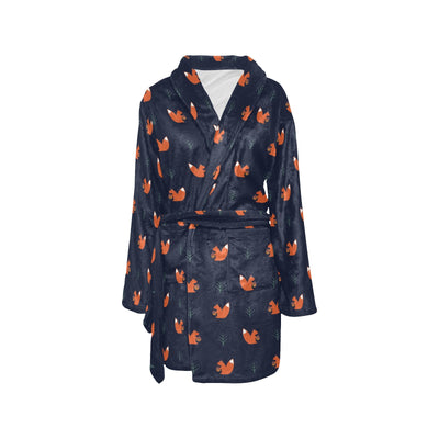 Squirrel Print Design LKS303 Women's Fleece Robe