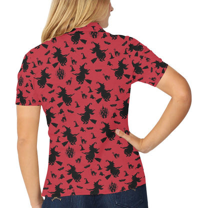 Witch Print Design LKS303 Women's Polo Shirt