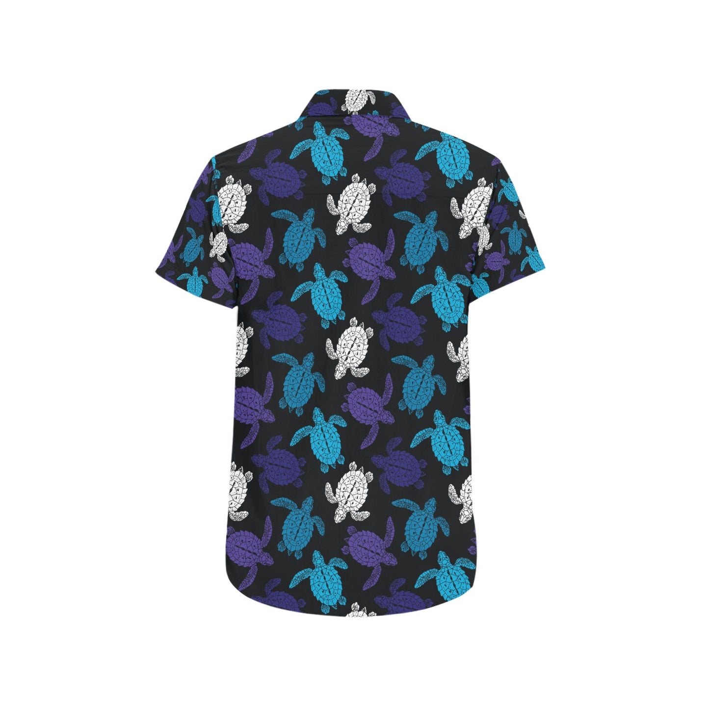 Sea Turtle Print Design LKS306 Men Short Sleeve Button Up Shirt