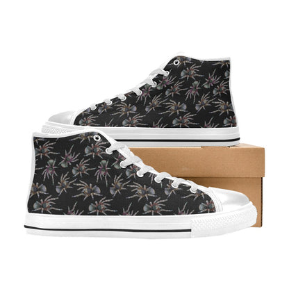 Tarantula Print Design LKS402 Men's High Top Canvas Shoes