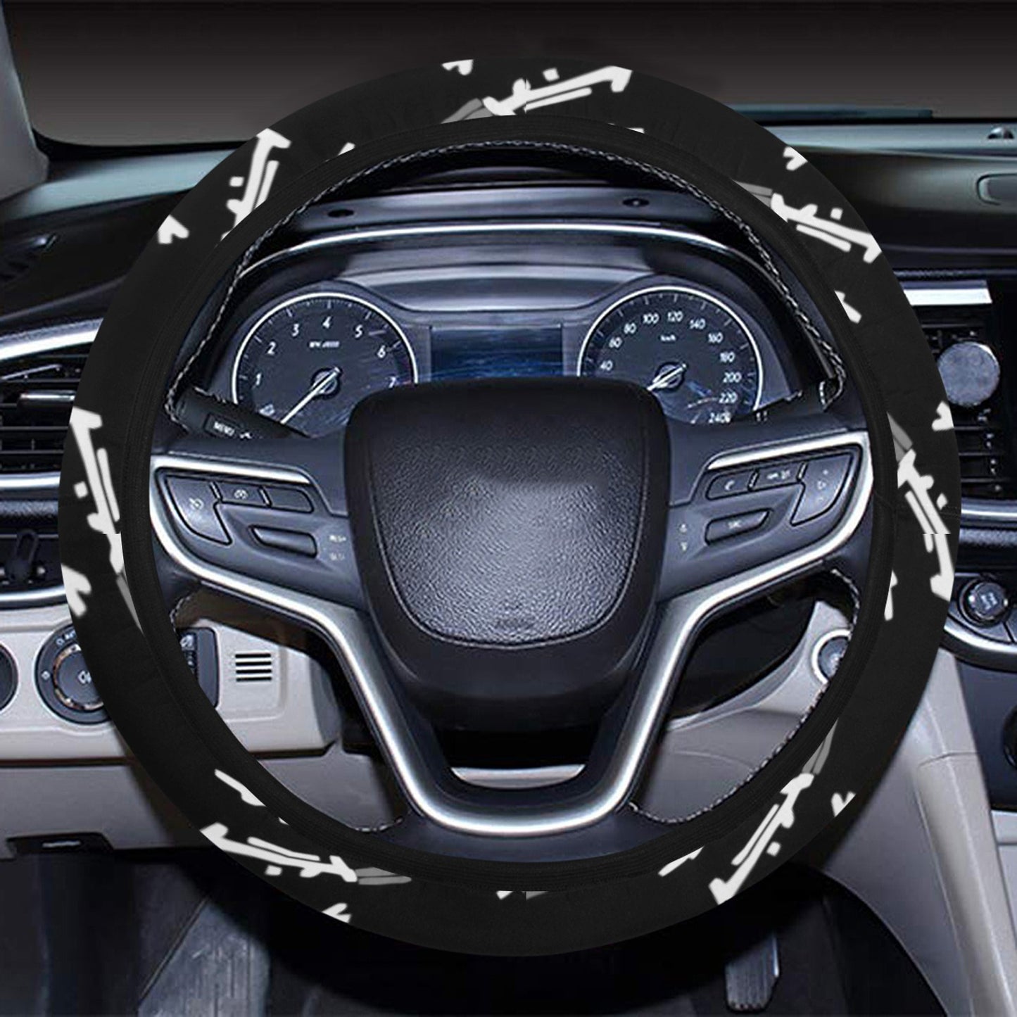 Vikings Print Design LKS306 Steering Wheel Cover with Elastic Edge