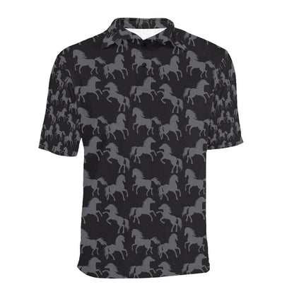 Horse Print Design LKS305 Men Polo Shirt