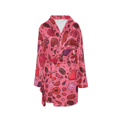 Phlebotomist Pattern Print Design A01 Women's Fleece Robe