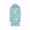 Snowman Print Design LKS304 Women's Fleece Robe