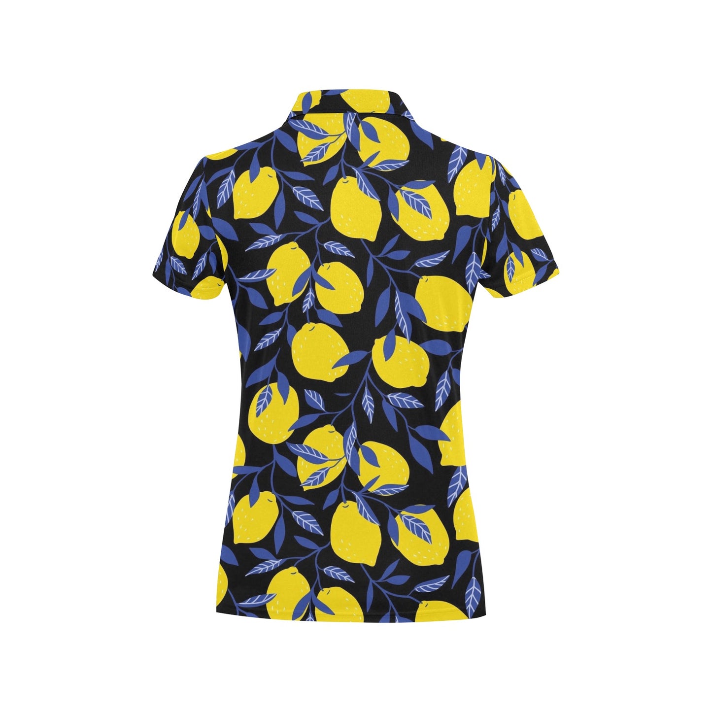 Lemon Pattern Print Design LM01 Women's Polo Shirt