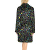 Splatter Multicolor Print Design LKS302 Women's Fleece Robe