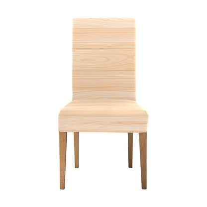 Wood Texture Print Design LKS302 Dining Chair Slipcover