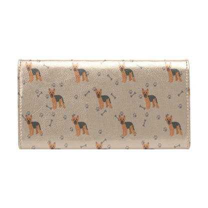 Yorkshire Terriers Print Design LKS305 Women's Trifold Wallet