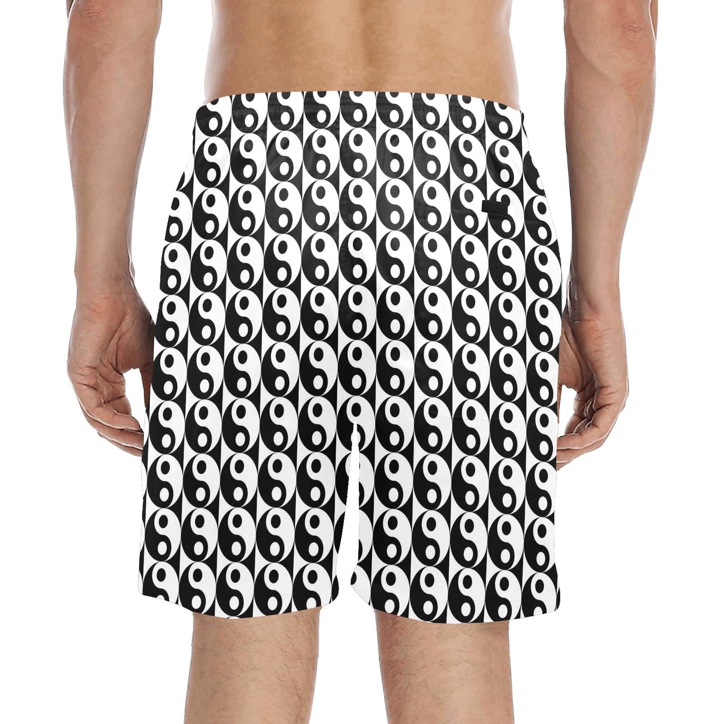 Yin Yang Classic Pattern Design Print Men's Swim Trunks Beach Shorts