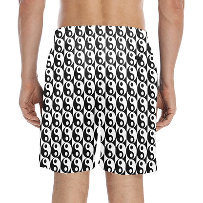 Yin Yang Classic Pattern Design Print Men's Swim Trunks Beach Shorts