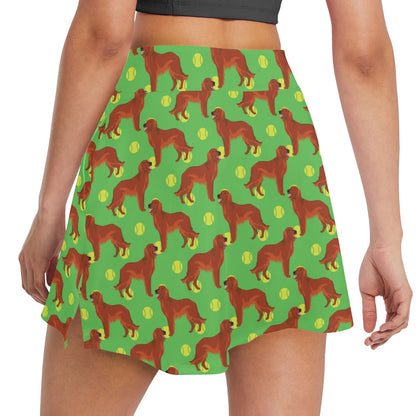 Setters Irish Print Design LKS302 17" Golf & Pickleball Skort with Pockets
